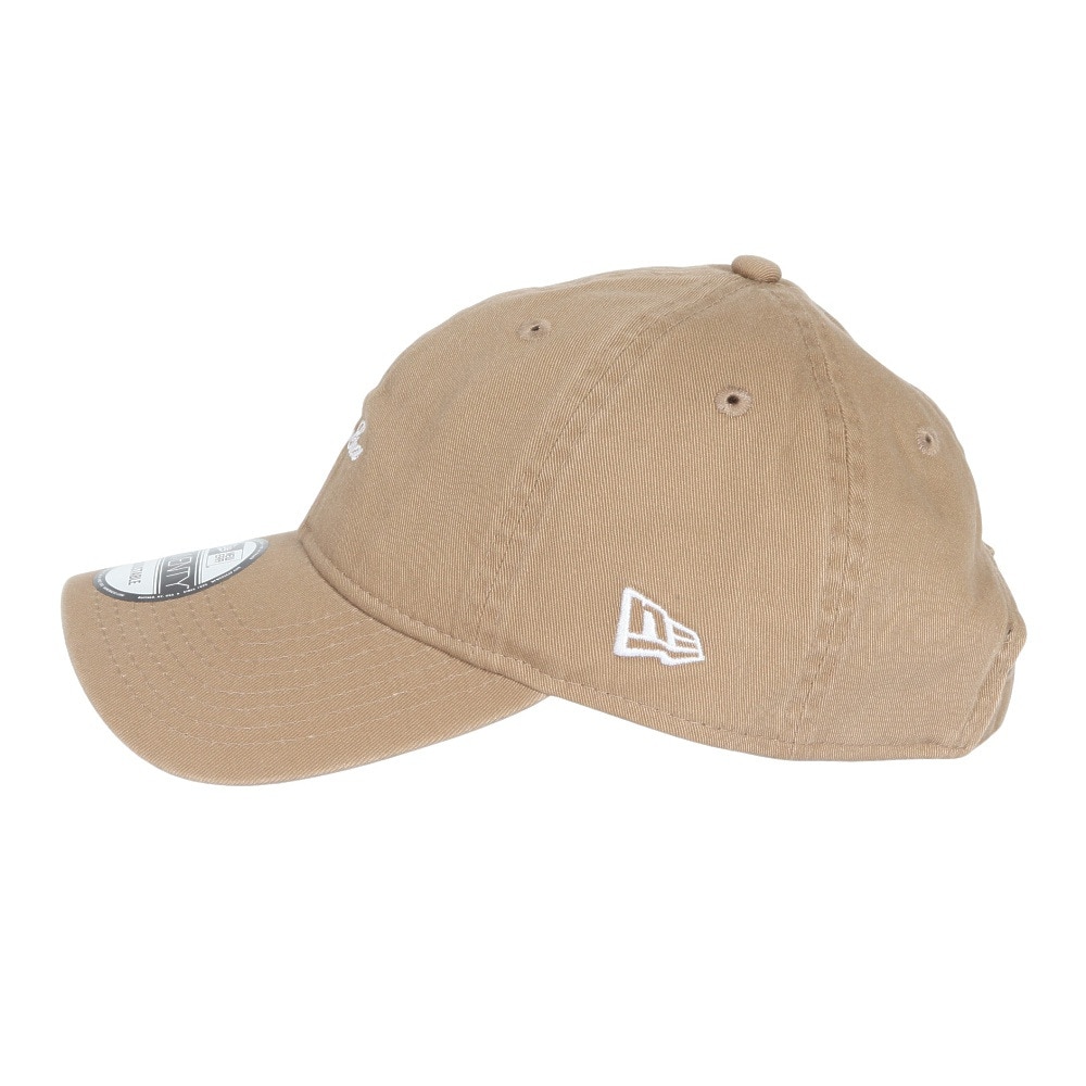 ニューエラ（NEW ERA）（メンズ、レディース）帽子 キャップ 9TWENTY スクリプトロゴ ウォッシュドコットン カーキ×ホワイト 14525127 57cm-61cm