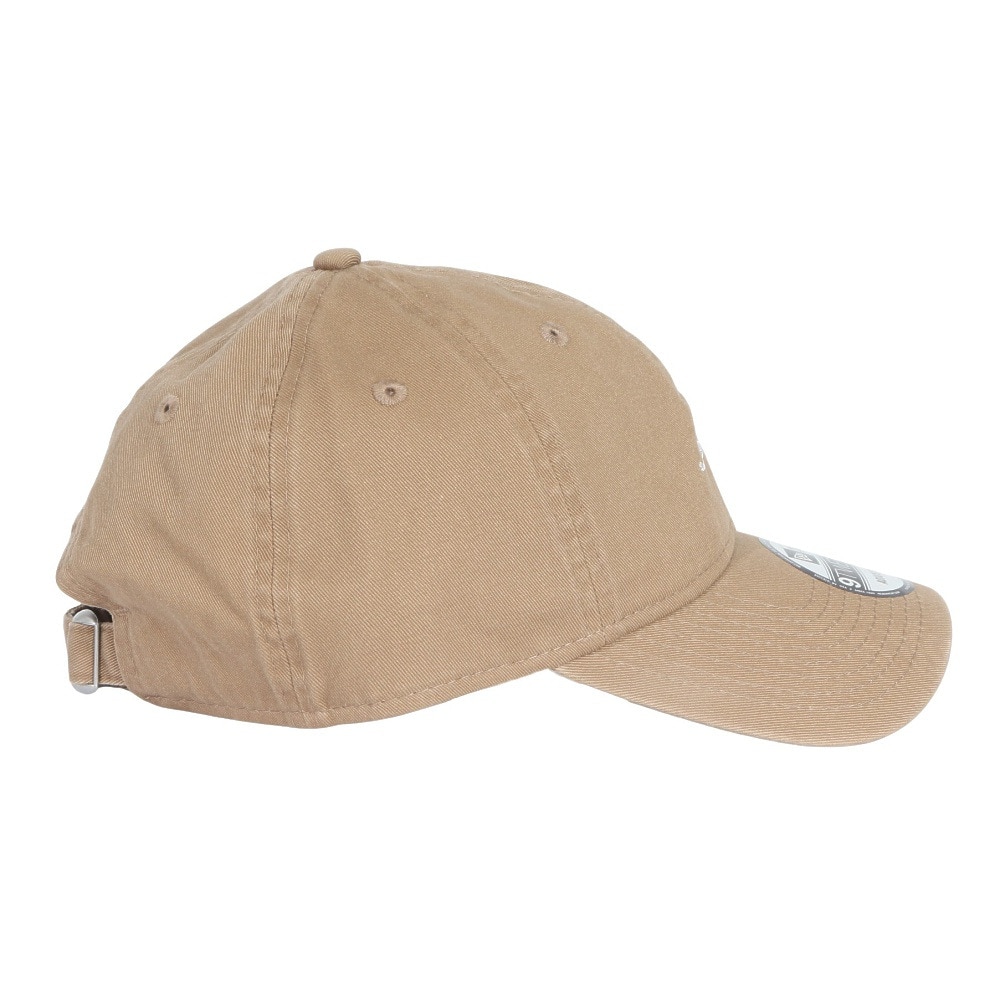 ニューエラ（NEW ERA）（メンズ、レディース）帽子 キャップ 9TWENTY スクリプトロゴ ウォッシュドコットン カーキ×ホワイト 14525127 57cm-61cm