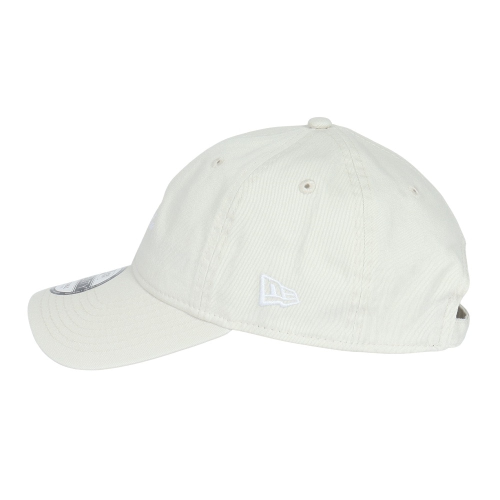 ニューエラ（NEW ERA）（メンズ、レディース）帽子 キャップ 9TWENTY スクリプトロゴ ウォッシュドコットン アイボリー×ホワイト 14525128 57cm-61cm