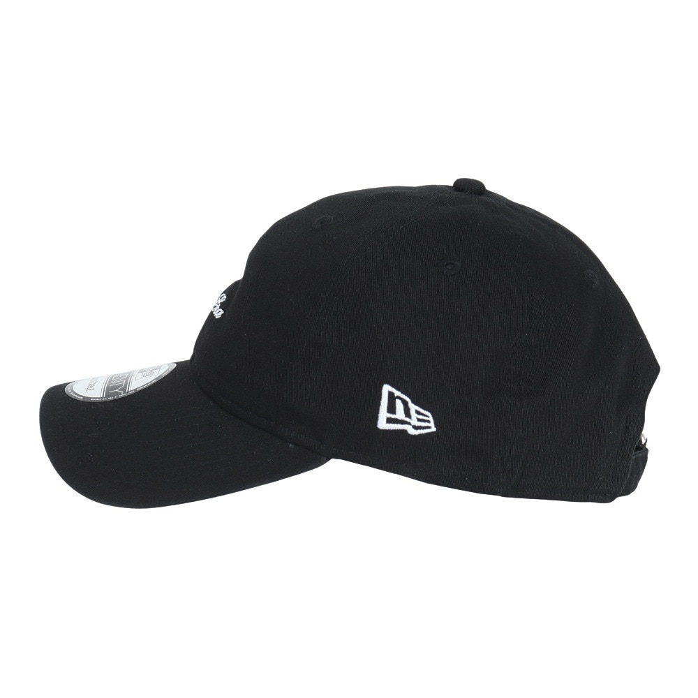 ニューエラ（NEW ERA）（メンズ、レディース）帽子 キャップ 9TWENTY スクリプトロゴ ウォッシュドコットン ブラック×ホワイト 14525129 57cm-61cm 黒