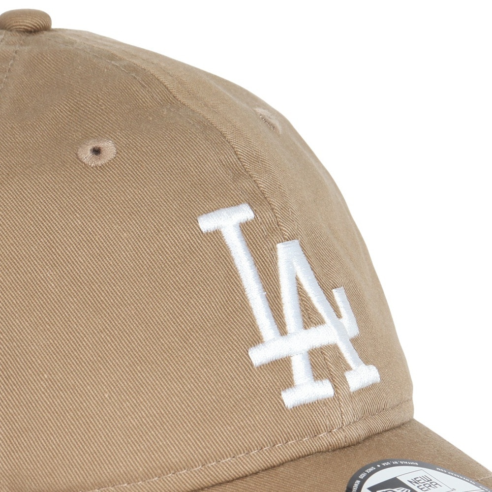 ニューエラ（NEW ERA）（メンズ、レディース）キャップ 9TWENTY ロサンゼルス ドジャース ウォッシュドコットン カーキ×ホワイト 14525135 帽子 Mサイズ