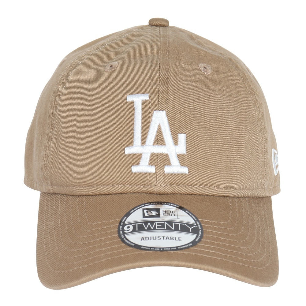 ニューエラ（NEW ERA）（メンズ、レディース）キャップ 9TWENTY ロサンゼルス ドジャース ウォッシュドコットン カーキ×ホワイト 14525135 帽子 Mサイズ