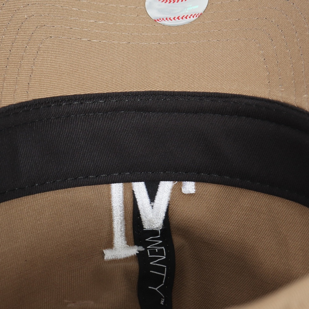 ニューエラ（NEW ERA）（メンズ、レディース）キャップ 9TWENTY ロサンゼルス ドジャース ウォッシュドコットン カーキ×ホワイト 14525135 帽子 Mサイズ