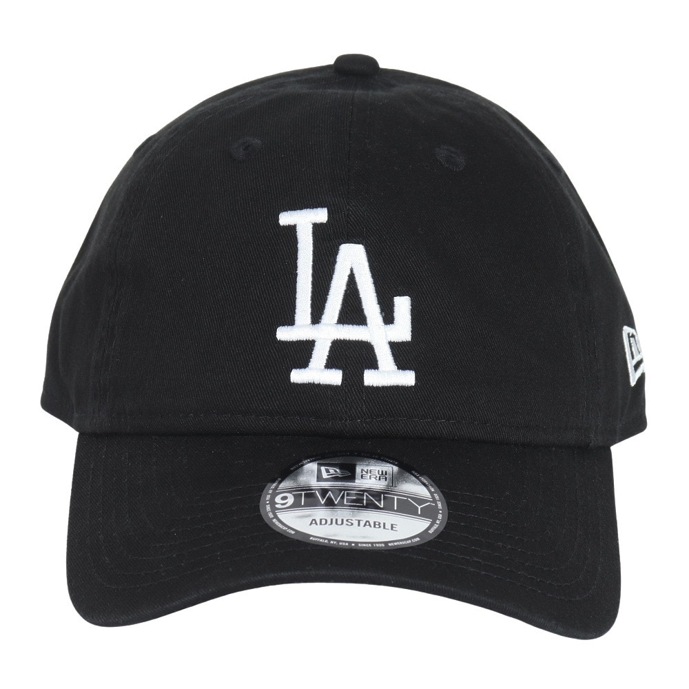 ニューエラ（NEW ERA）（メンズ、レディース）キャップ 9TWENTY ロサンゼルス ドジャース ウォッシュドコットン ブラック×ホワイト 14525137 帽子 Mサイズ