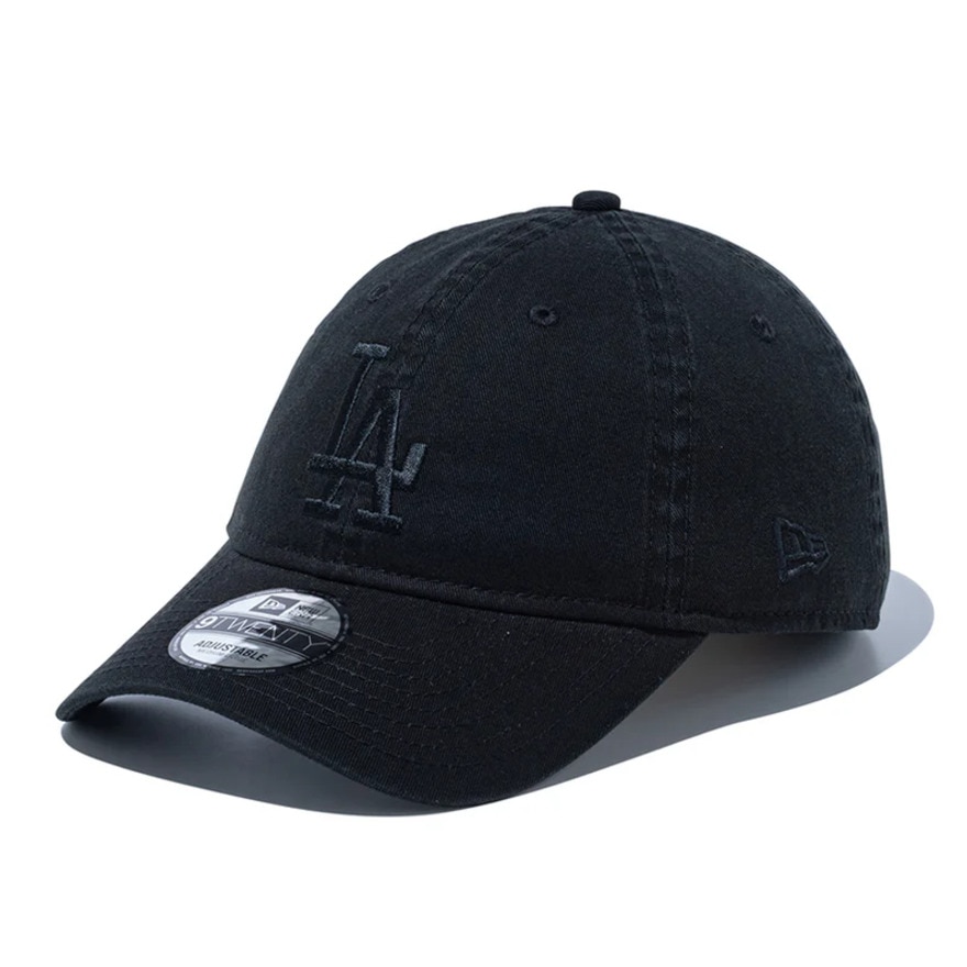 ニューエラ（NEW ERA）（メンズ、レディース）キャップ 9TWENTY ロサンゼルス・ドジャース ウォッシュドコットン ブラック×ブラック Mサイズ 14525138