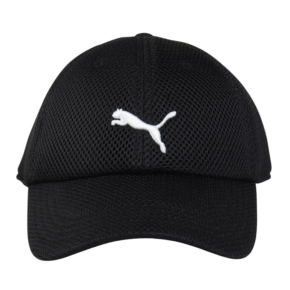 プーマ（PUMA）（メンズ、レディース）帽子 トレーニング メッシュ アジアフィット キャップ 黒 02657101 プーマキャット エアメッシュ 吸汗速乾 汗止めバンド