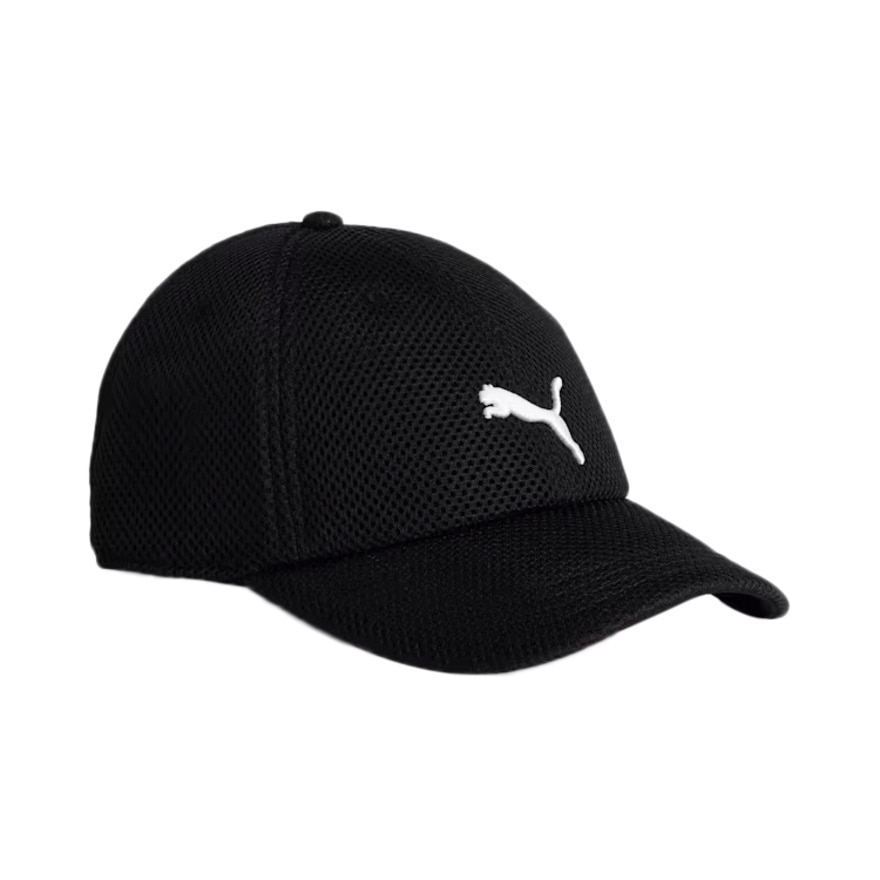 プーマ（PUMA）（メンズ、レディース）帽子 トレーニング メッシュ アジアフィット キャップ 黒 02657101 プーマキャット エアメッシュ 吸汗速乾 汗止めバンド