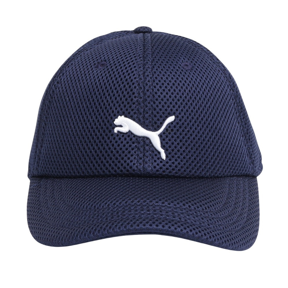 プーマ（PUMA）（メンズ、レディース）帽子 トレーニング メッシュ アジアフィット キャップ 紺 02657102 プーマキャット エアメッシュ 吸汗速乾 汗止めバンド