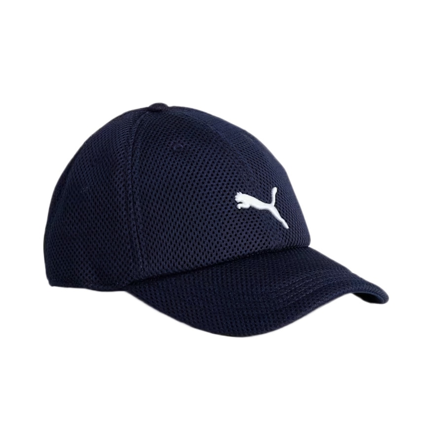 プーマ（PUMA）（メンズ、レディース）帽子 トレーニング メッシュ アジアフィット キャップ 紺 02657102 プーマキャット エアメッシュ 吸汗速乾 汗止めバンド