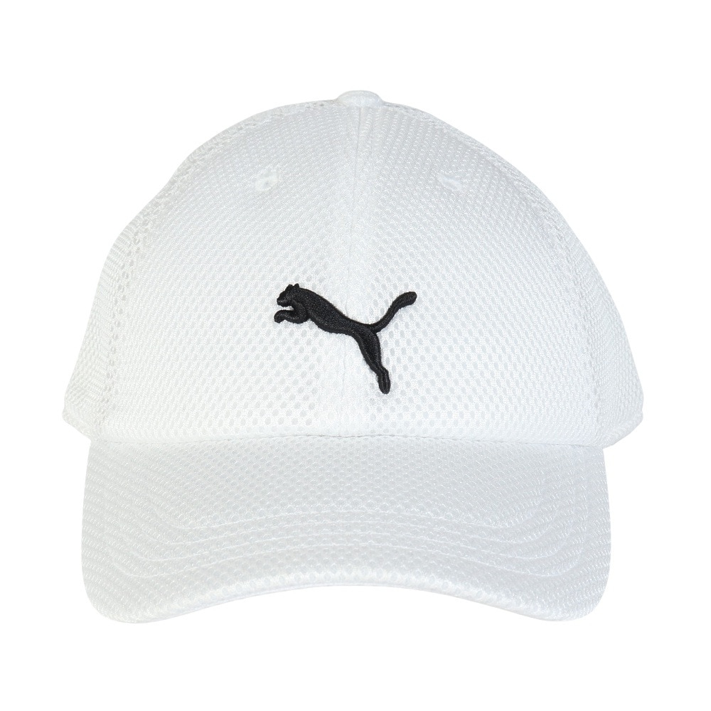 プーマ（PUMA）（メンズ、レディース）帽子 トレーニング メッシュ アジアフィット キャップ 白 02657103 プーマキャット エアメッシュ 吸汗速乾 汗止めバンド