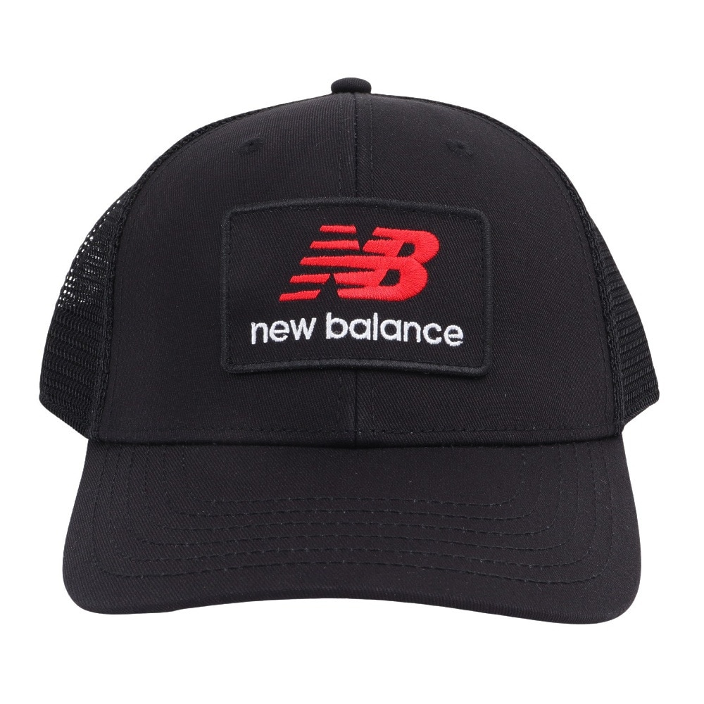 ニューバランス（new balance）（メンズ）帽子 スタックドロゴトラッカー キャップ 黒 LAH51016BK ファッション おしゃれ スト系 カジュアル メッシュ