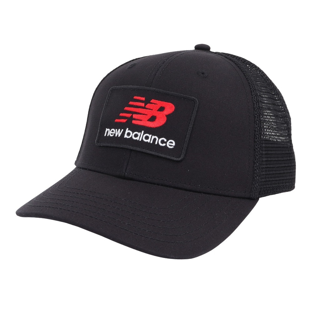 ニューバランス（new balance）（メンズ）帽子 スタックドロゴトラッカー キャップ 黒 LAH51016BK ファッション おしゃれ スト系 カジュアル メッシュ