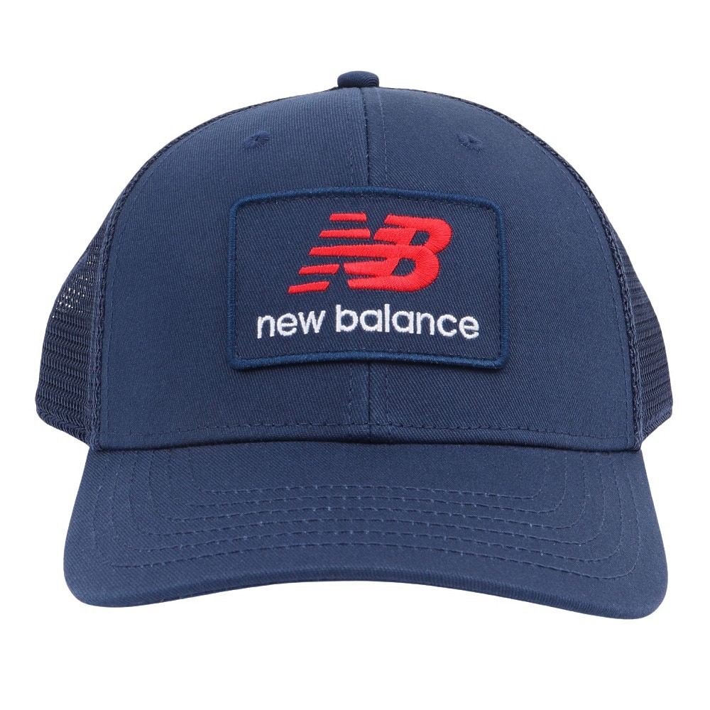 ニューバランス（new balance）（メンズ）帽子 スタックドロゴトラッカー キャップ 紺 LAH51016NNY ファッション おしゃれ スト系 カジュアル メッシュ