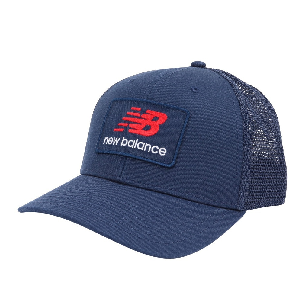 ニューバランス（new balance）（メンズ）帽子 スタックドロゴトラッカー キャップ 紺 LAH51016NNY ファッション おしゃれ スト系 カジュアル メッシュ