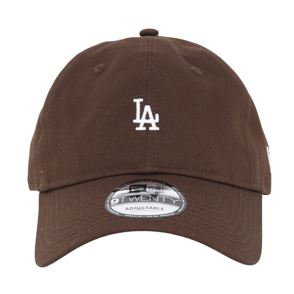ニューエラ（NEW ERA）（メンズ）帽子 キャップ 920 ミニロゴ ロサンゼルス・ドジャース 茶色 Mサイズ 14682987 シンプル カジュアル 野球 おしゃれ