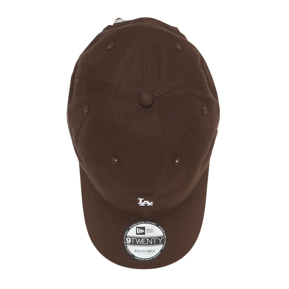 ニューエラ（NEW ERA）（メンズ）帽子 キャップ 920 ミニロゴ ロサンゼルス・ドジャース 茶色 Mサイズ 14682987 シンプル カジュアル 野球 おしゃれ