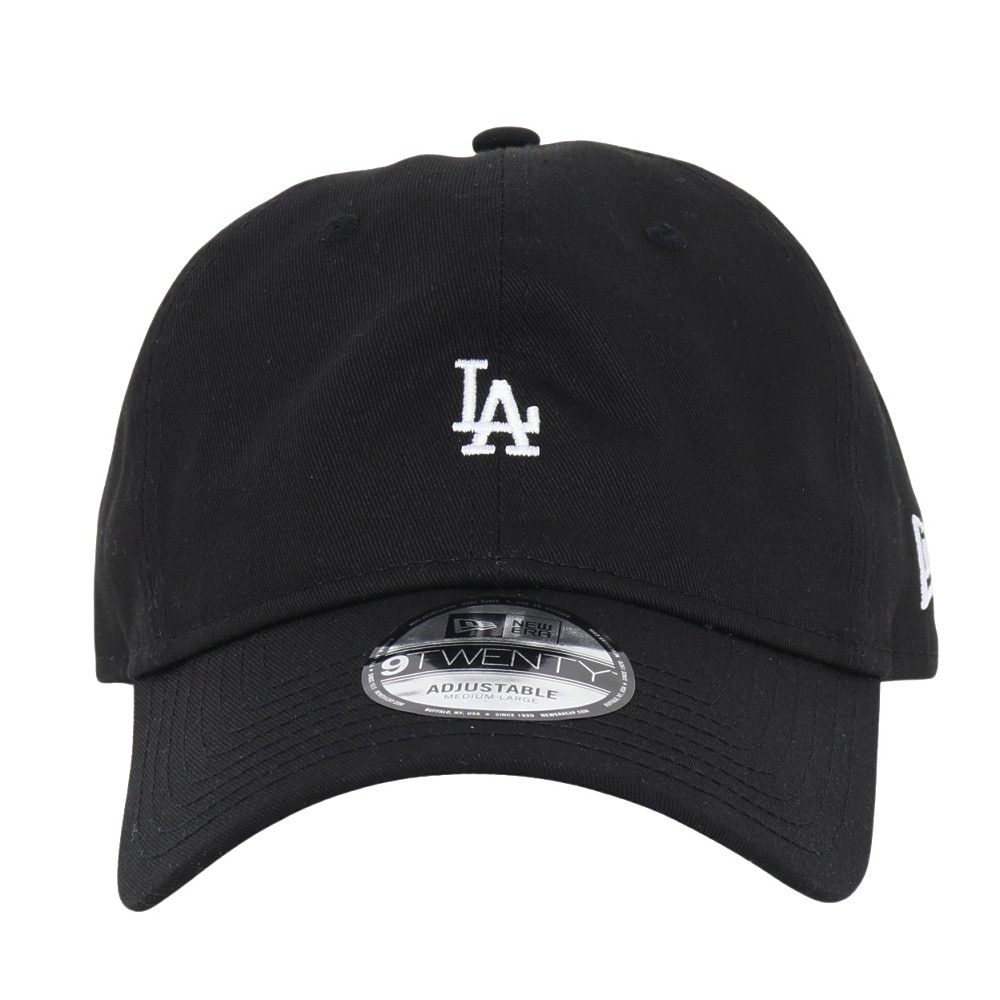 ニューエラ（NEW ERA）（メンズ）帽子 キャップ 920 ミニロゴ ロサンゼルス・ドジャース 黒 Mサイズ 14682988 シンプル カジュアル 野球 おしゃれ