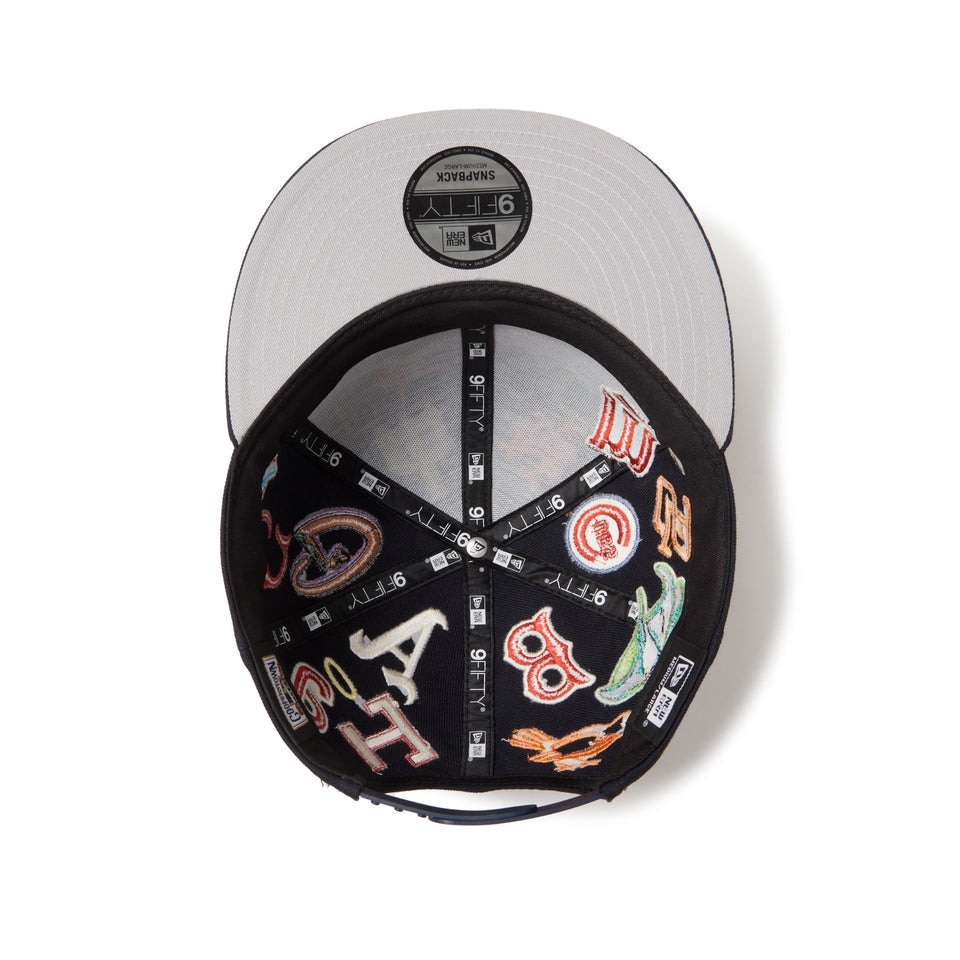 ニューエラ（NEW ERA）（メンズ、レディース）帽子 9FIFTY Team Logo Allover MLB キャップ 紺 ネイビー S-Mサイズ 14667799