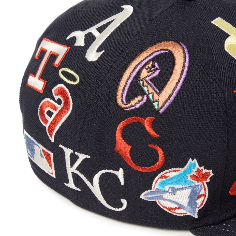 ニューエラ（NEW ERA）（メンズ、レディース）帽子 9FIFTY Team Logo Allover MLB キャップ 紺 ネイビー S-Mサイズ 14667799