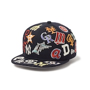 (メンズ、レディース)帽子 9FIFTY Team Logo Allover MLB キャップ 紺 ネイビー S-Mサイズ 14667799