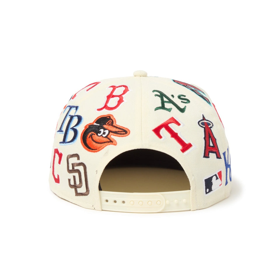ニューエラ（NEW ERA）（メンズ、レディース）帽子 9FIFTY Team Logo Allover MLB キャップ ベージュ S-Mサイズ 14667804