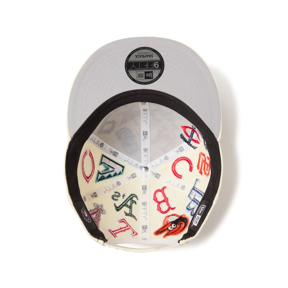 ニューエラ（NEW ERA）（メンズ、レディース）帽子 9FIFTY Team Logo Allover MLB キャップ ベージュ S-Mサイズ 14667804