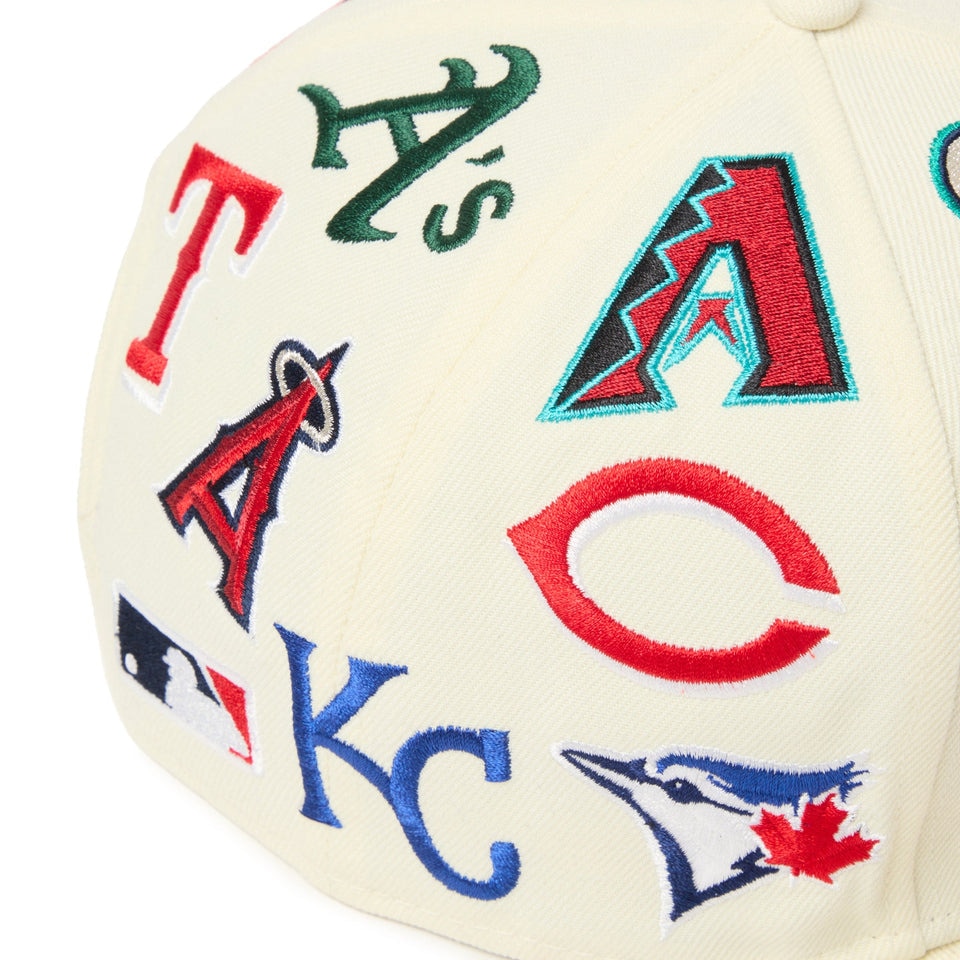 ニューエラ（NEW ERA）（メンズ、レディース）帽子 9FIFTY Team Logo Allover MLB キャップ ベージュ S-Mサイズ 14667804