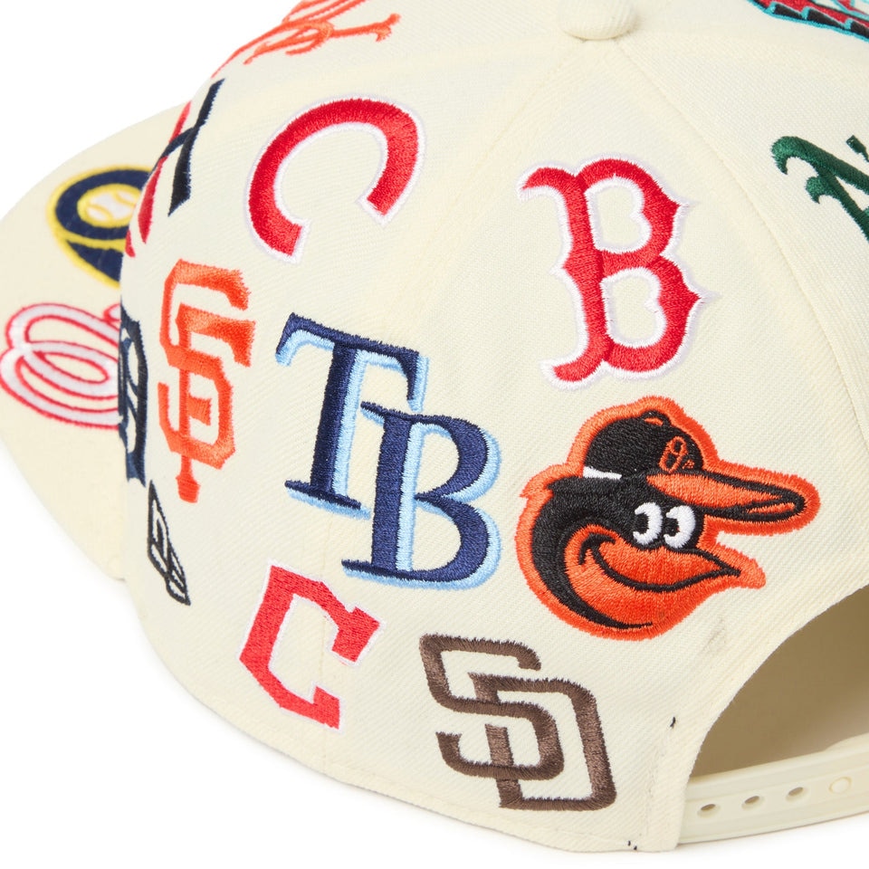 ニューエラ（NEW ERA）（メンズ、レディース）帽子 9FIFTY Team Logo Allover MLB キャップ ベージュ S-Mサイズ 14667804