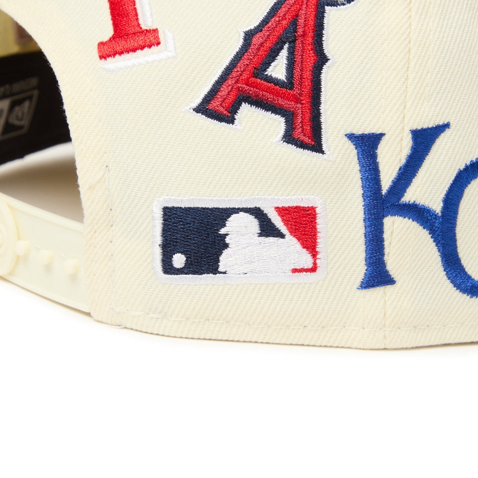 ニューエラ（NEW ERA）（メンズ、レディース）帽子 9FIFTY Team Logo Allover MLB キャップ ベージュ S-Mサイズ 14667804