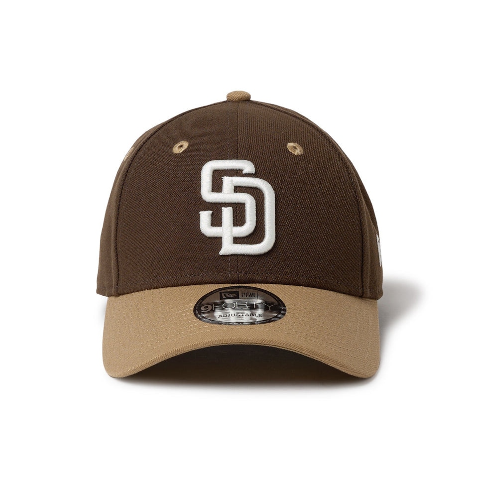 ニューエラ（NEW ERA）（メンズ、レディース）9FORTY 2-Tone Woven Label サンディエゴ・パドレス ウォルナット キャップ 14667826