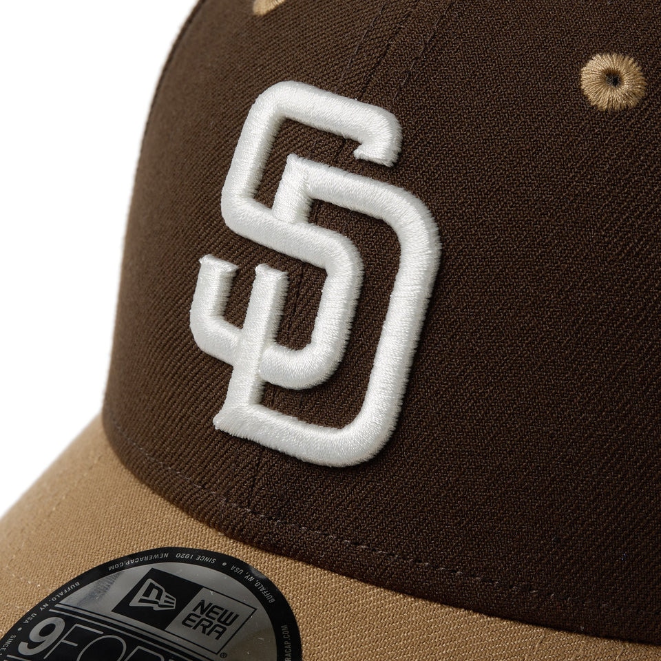 ニューエラ（NEW ERA）（メンズ、レディース）9FORTY 2-Tone Woven Label サンディエゴ・パドレス ウォルナット キャップ 14667826