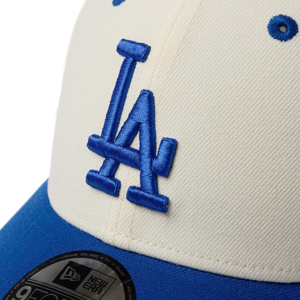 ニューエラ（NEW ERA）（メンズ、レディース）キャップ 9FORTY 2-Tone Woven Label ロサンゼルス・ドジャース ベージュ×青 56-60cm 14667830