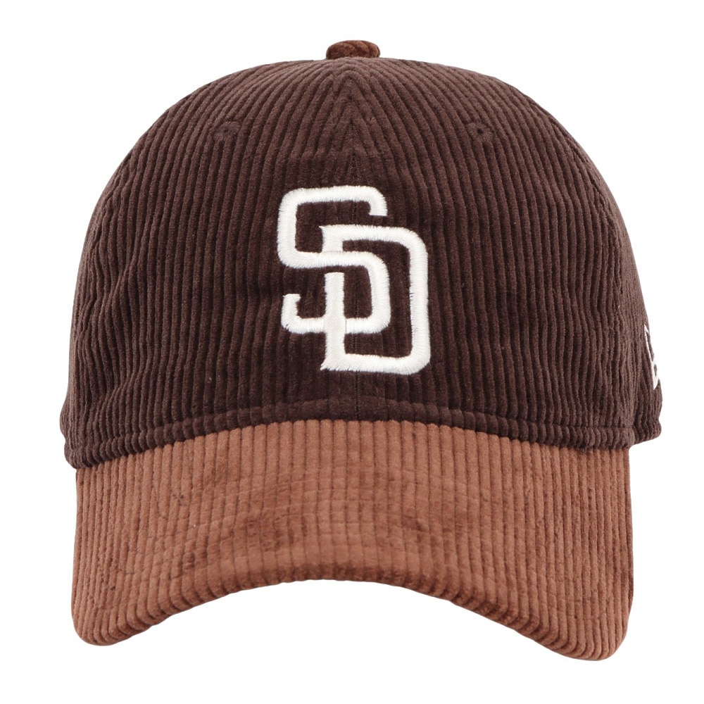 ニューエラ（NEW ERA）（メンズ、レディース）帽子 キャップ 9TWENTY Corduroy コーデュロイ サンディエゴ・パドレス 茶色 Mサイズ 14668027