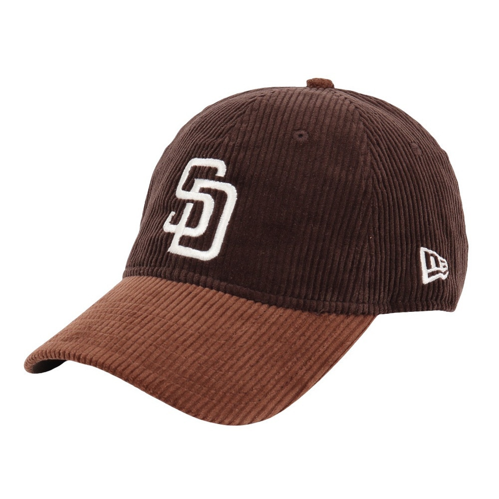 ニューエラ（NEW ERA）（メンズ、レディース）帽子 キャップ 9TWENTY Corduroy コーデュロイ サンディエゴ・パドレス 茶色 Mサイズ 14668027