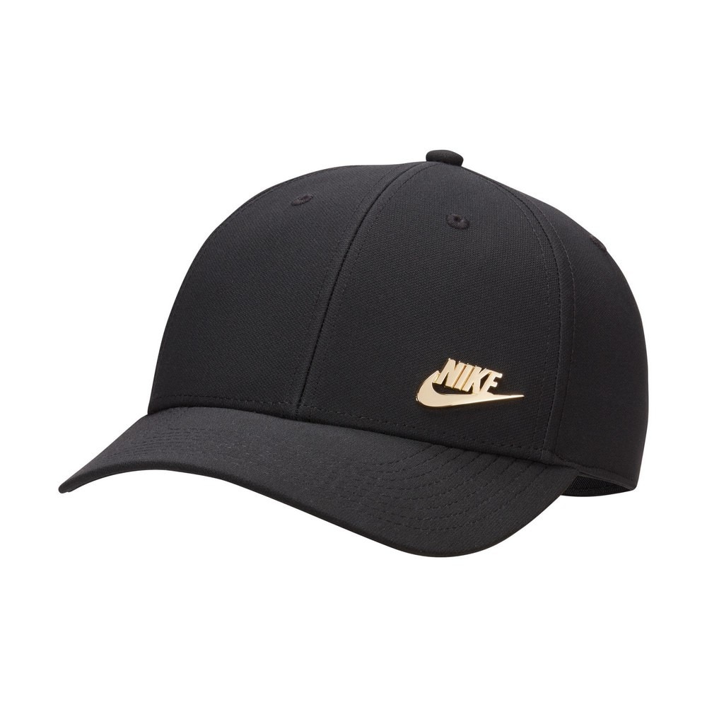 ナイキ（NIKE）（メンズ、レディース）キャップ ドライフィット クラブ ストラクチャード メタルロゴ キャップ 黒 S-Lサイズ(53-59cm) FB5371-011