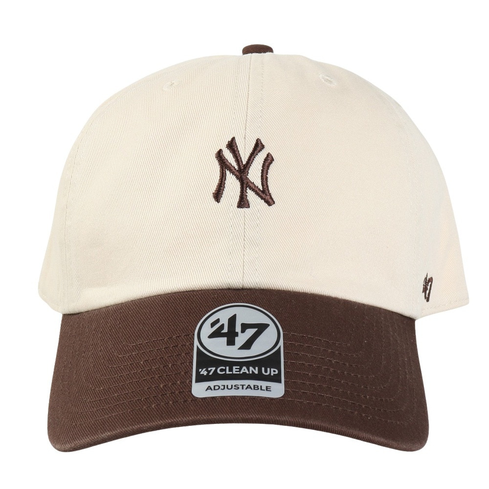フォーティーセブン（47）（メンズ）キャップ 47 クリーンナップ ニューヨーク・ヤンキース 2-Tone Base Runner ナチュラル×ブラウン 14858278