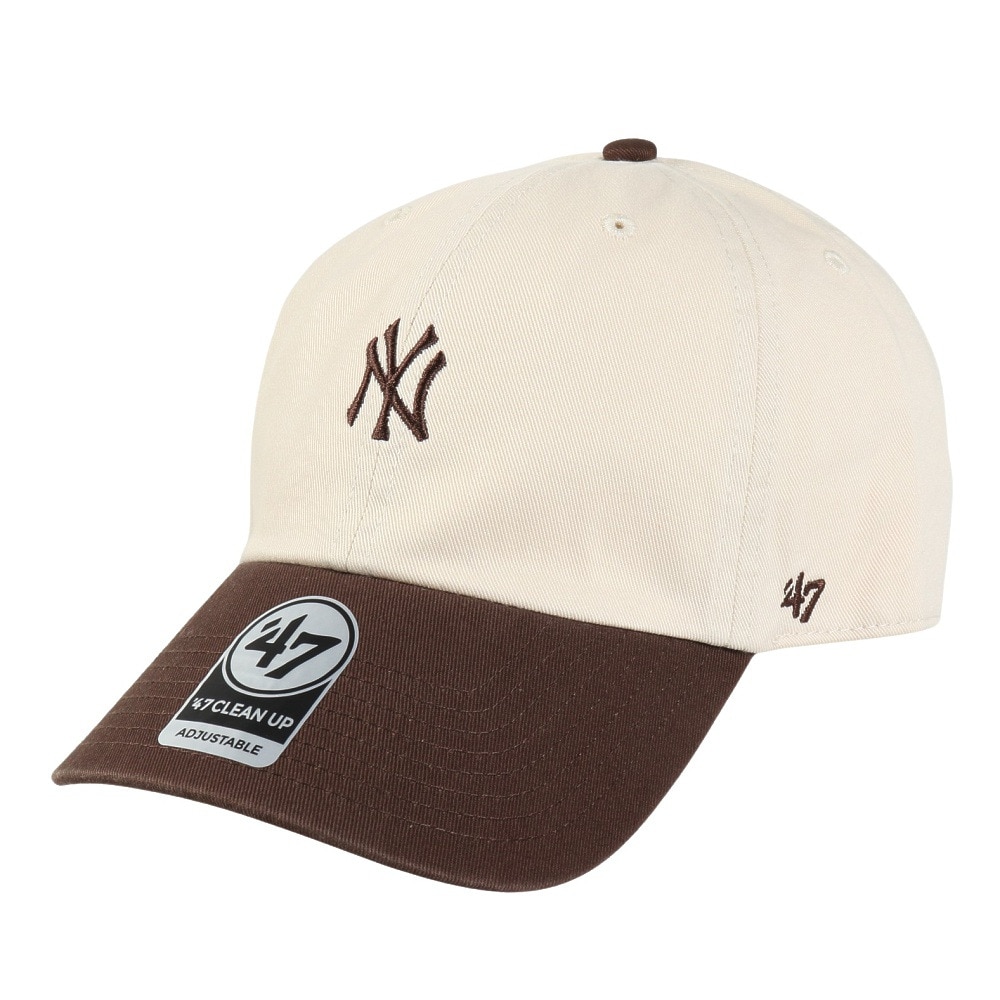 フォーティーセブン（47）（メンズ）キャップ 47 クリーンナップ ニューヨーク・ヤンキース 2-Tone Base Runner ナチュラル×ブラウン 14858278