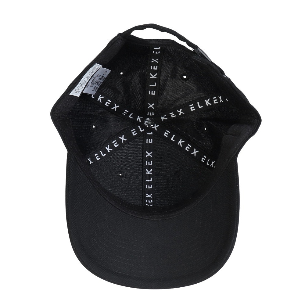 エルケクス（ELKEX）（メンズ）キャップ Eロゴヘリンボーンキャップ 黒