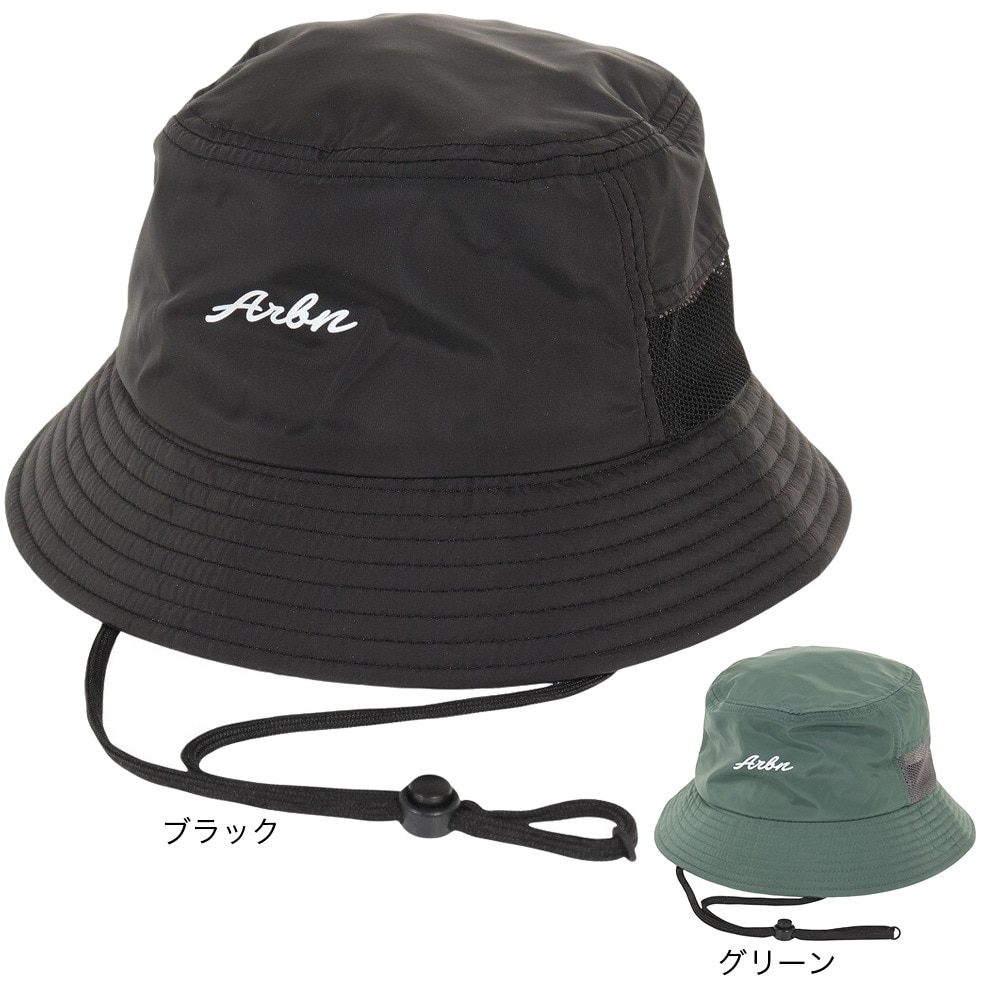 エアボーン（ARBN）（メンズ、レディース）ウォーターリペラント バケットハット AB2023SS-HAT001-BLK