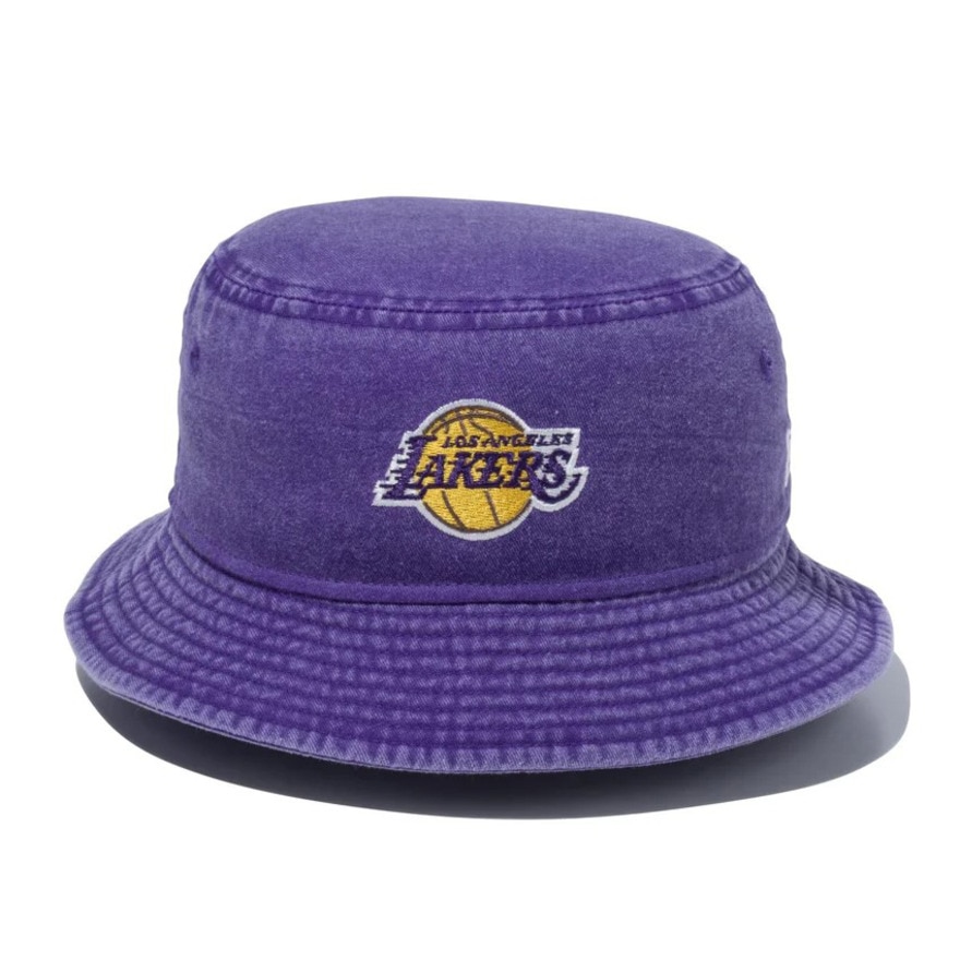 ニューエラ（NEW ERA）（メンズ、レディース）バケット01 ハット NBA Acid Wash ロサンゼルス・レイカーズ パープル 14109588