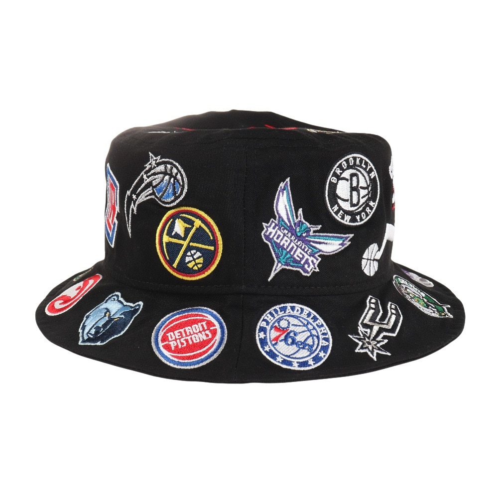 ニューエラ（NEW ERA）（メンズ、レディース）バケット01 Team Logo Allover NBA ブラック ハット 14109614