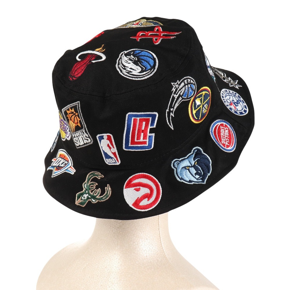 ニューエラ（NEW ERA）（メンズ、レディース）バケット01 Team Logo Allover NBA ブラック ハット 14109614