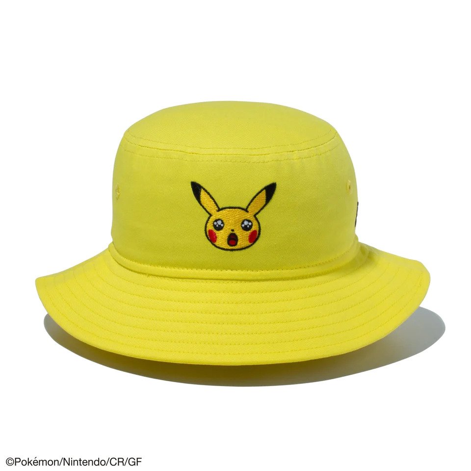 ニューエラ（NEW ERA）（キッズ）帽子 キッズ バケット01 ポケモン ピカチュウ イエロー ハット 14124519