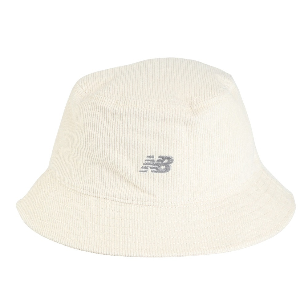 ニューバランス（new balance）（メンズ、レディース）帽子 コーデュロイバケットハット LAH43006LIN  オフホワイト M-LLサイズ
