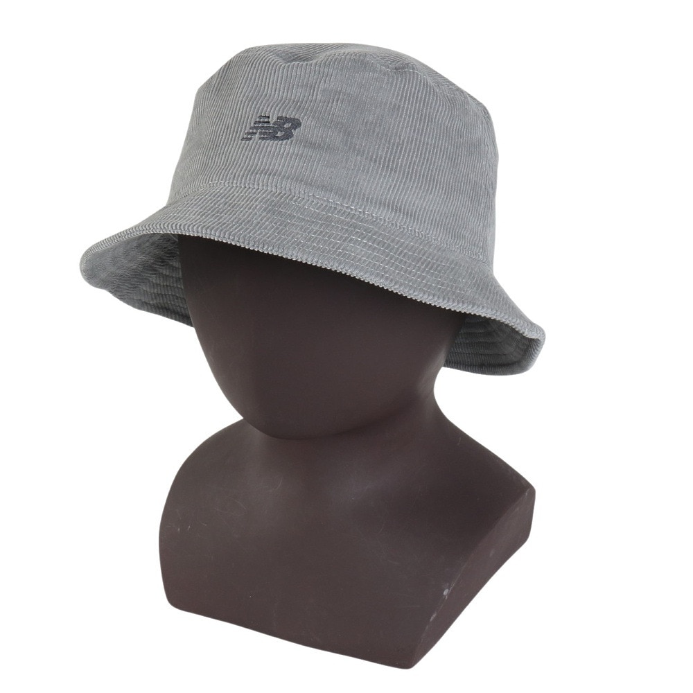 ニューバランス（new balance）（メンズ、レディース）帽子 コーデュロイバケットハット LAH43006SLA グレー M-LLサイズ
