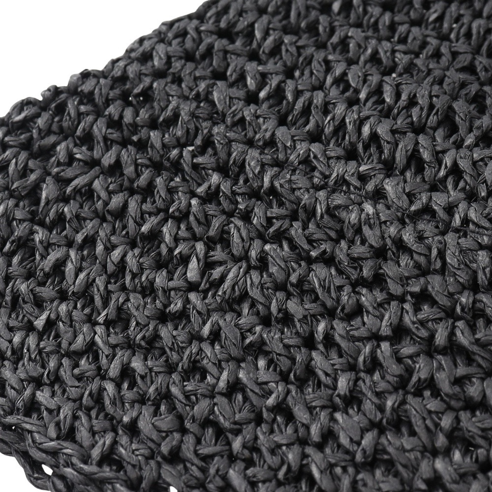 エアボーン（ARBN）（メンズ、レディース）帽子 STRAW SAUNA ハット 黒 AR24FW-HAT007BLK 麦わらハット 透かし編み ナチュラル リゾート ビーチ 春夏 