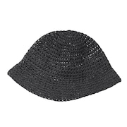(メンズ、レディース)帽子 STRAW SAUNA ハット 黒 AR24FW-HAT007BLK 麦わらハット 透かし編み ナチュラル リゾート ビーチ 春夏