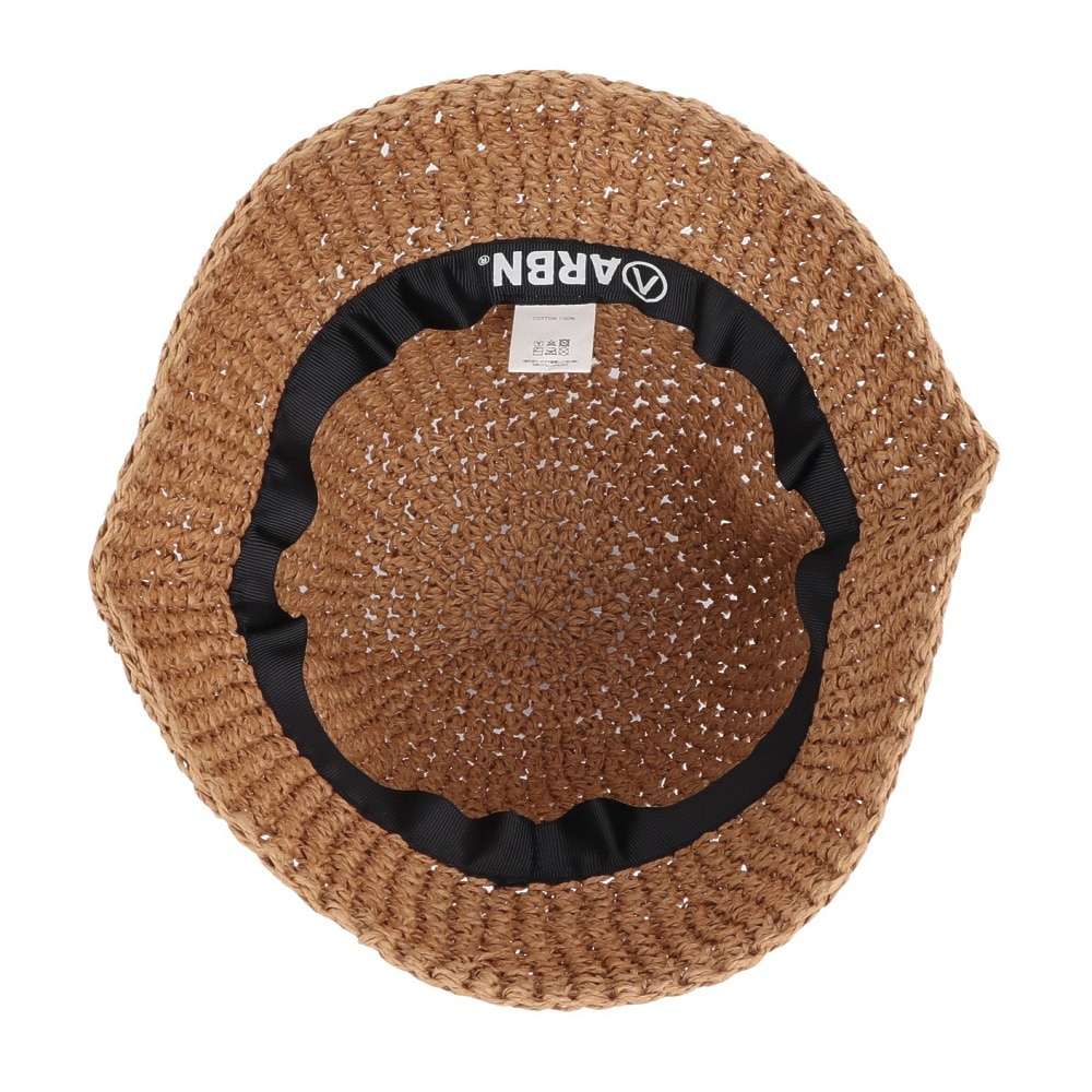 エアボーン（ARBN）（メンズ、レディース）STRAW SAUNA ハット キャメル AR24FW-HAT007CML 春 夏 おしゃれ ファッション カジュアル 通気性