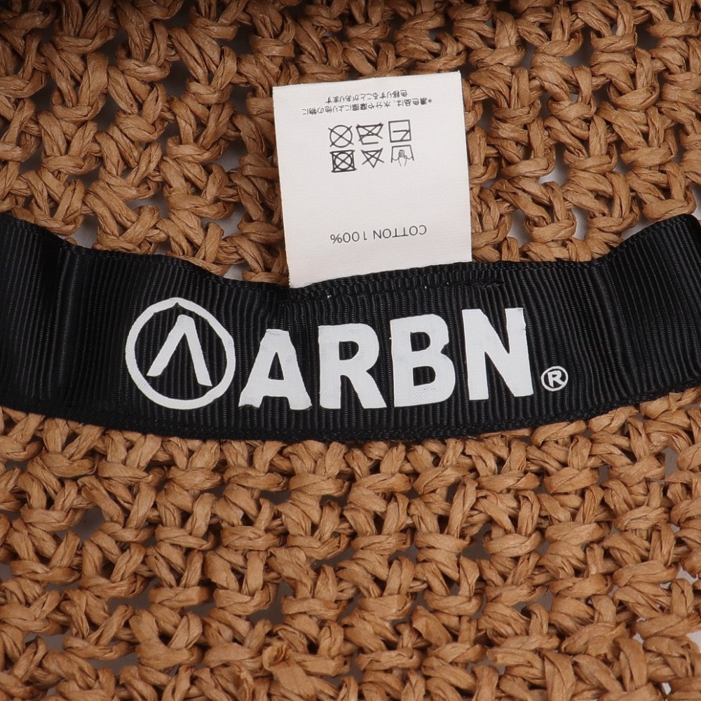 エアボーン（ARBN）（メンズ、レディース）STRAW SAUNA ハット キャメル AR24FW-HAT007CML 春 夏 おしゃれ ファッション カジュアル 通気性