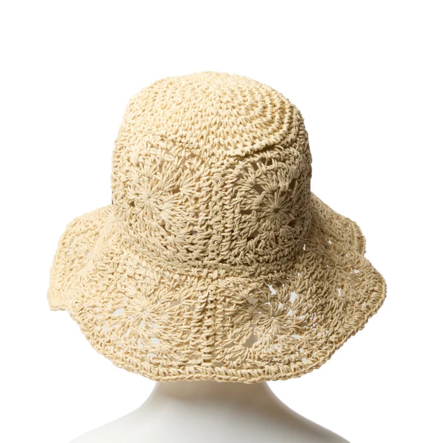 ニューエラ（NEW ERA）（メンズ、レディース）帽子 ハット アドベンチャー ワイドブリム Paper Crochet Hat ライトベージュ S-Mサイズ(57-59cm) 14419295